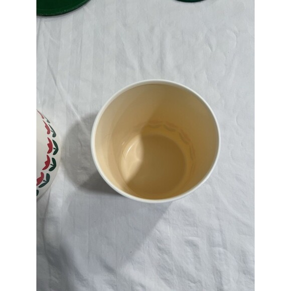 Tupperware One Touch White Canister Set Of 2 Nesting Flowers 2417A-4, 2423E-3 - Picture 8 of 8